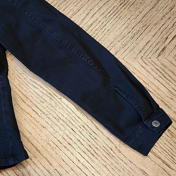 Black studded denim jacket size M dungarees - Picture 13 of 14